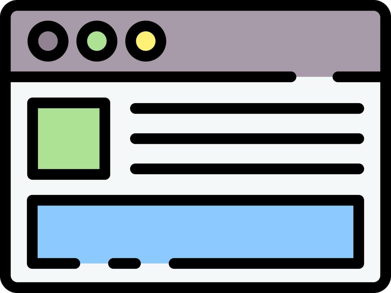 A web page with a green and blue color vector