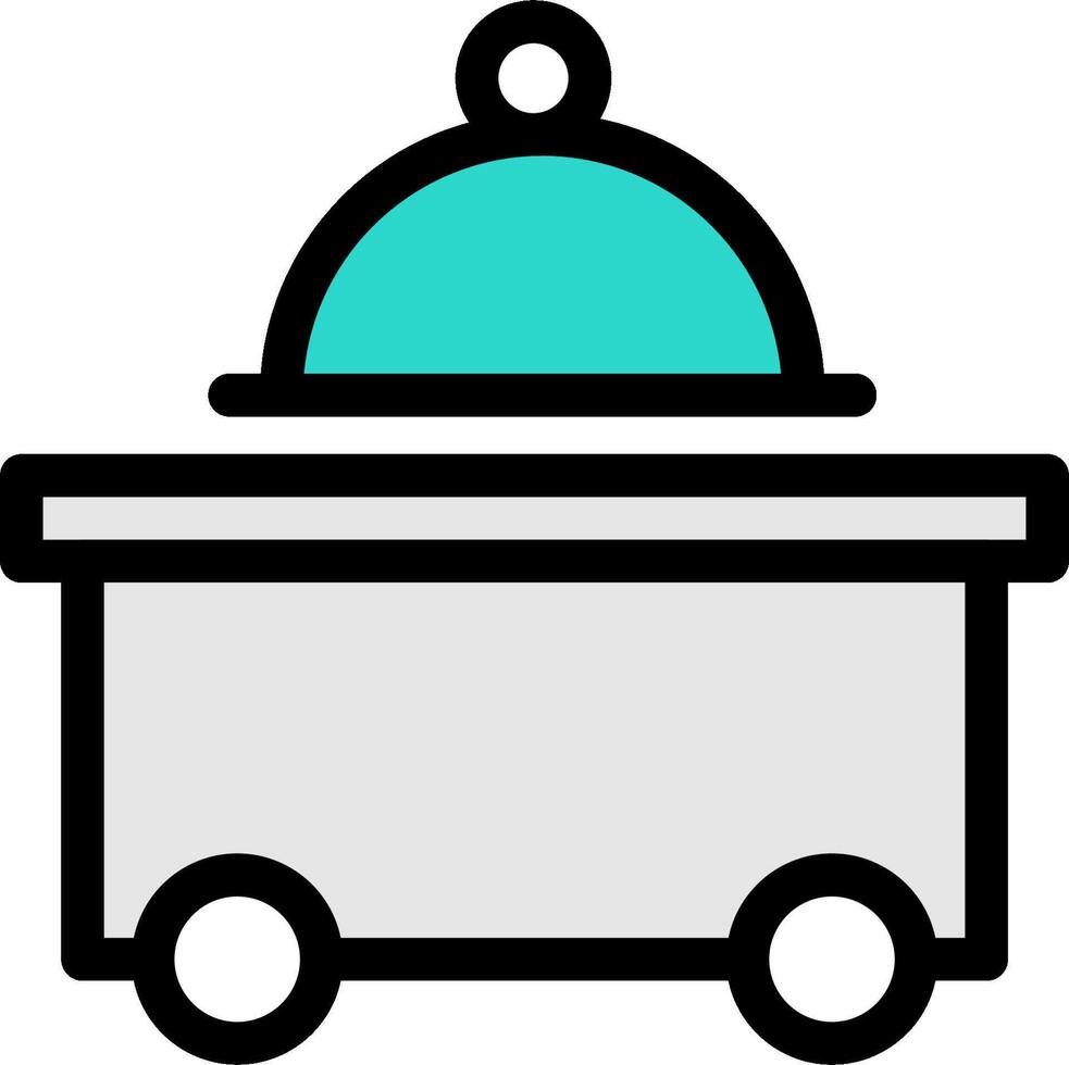 A food cart with a lid on top vector
