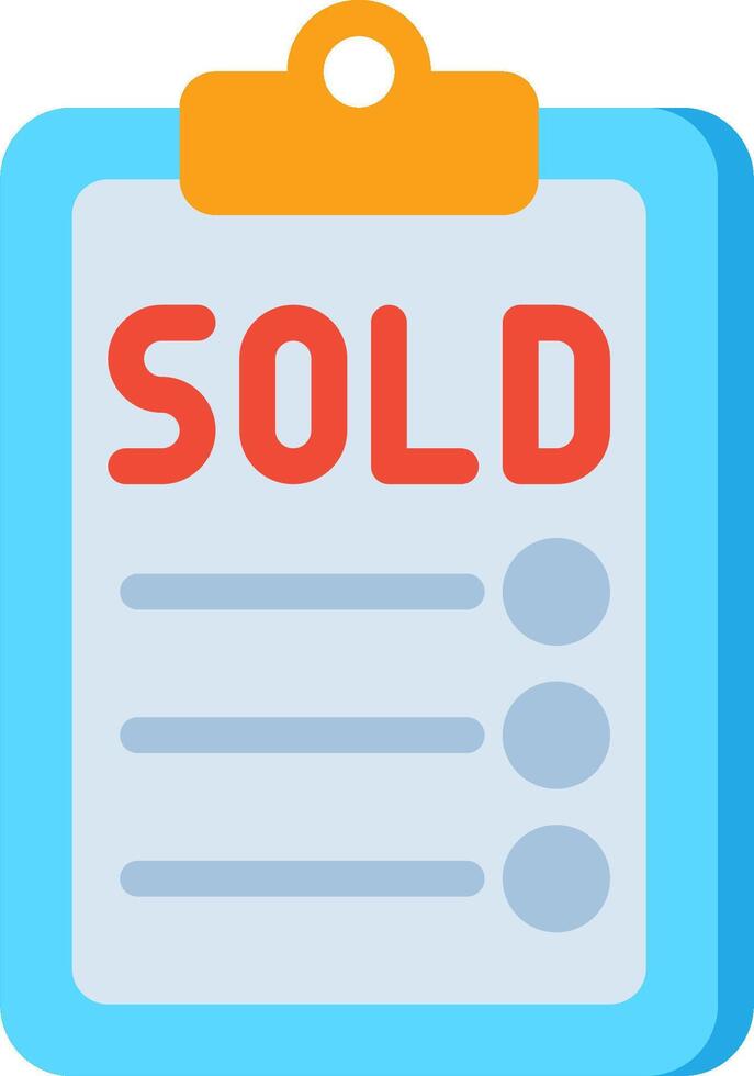 Sold icon clipart vector