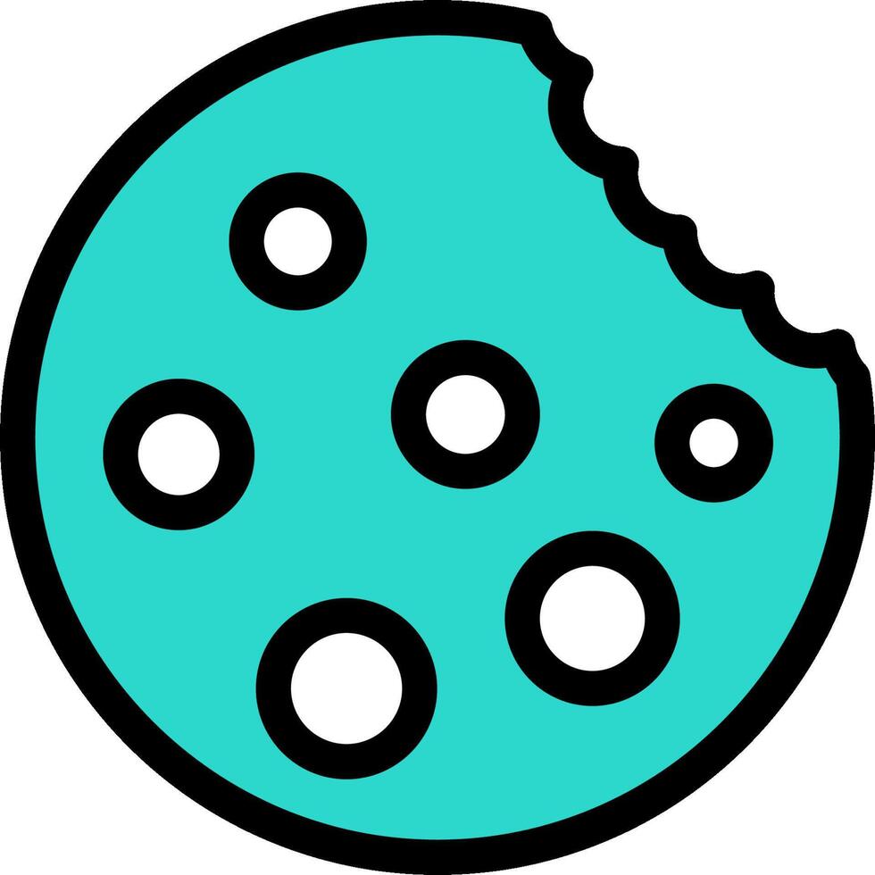 A blue cookie with holes in it vector