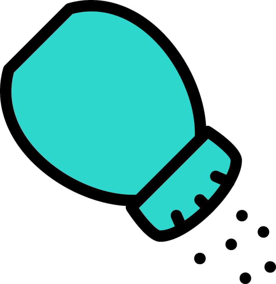 A blue bottle with a black dot on it vector