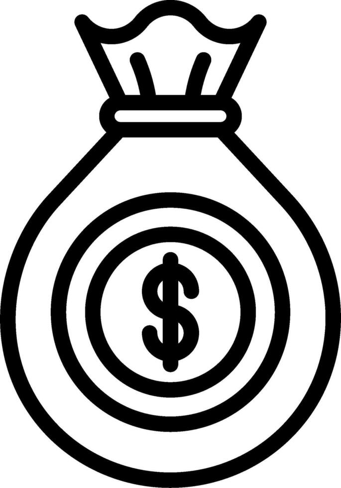 Money bag icon vector