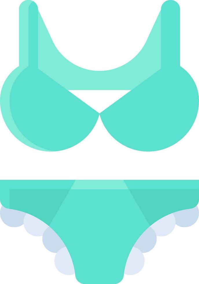 A bikini and a bra on a white background vector