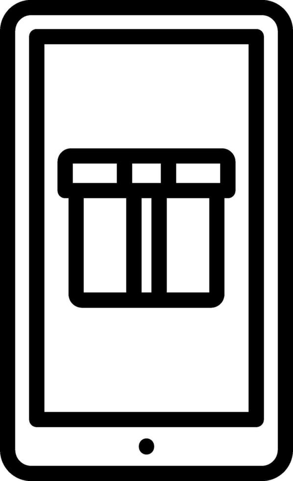 A tablet with a box on it vector