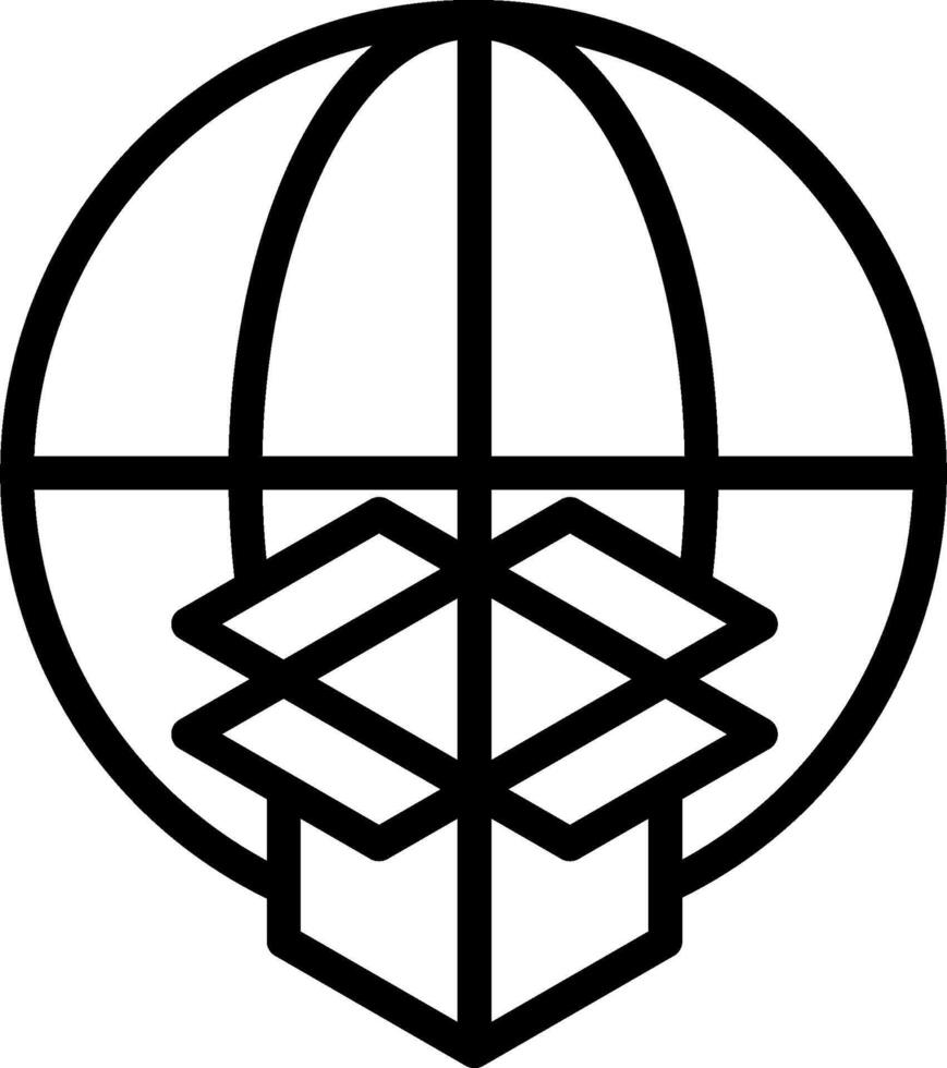 The logo for the global shipping program vector