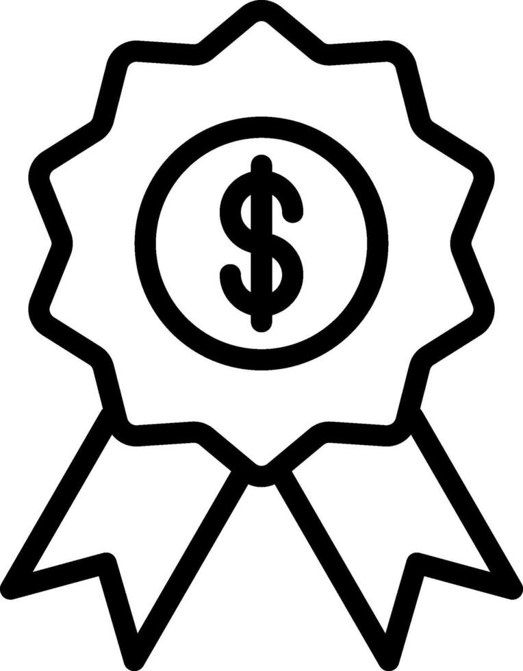A dollar sign icon on a white background vector