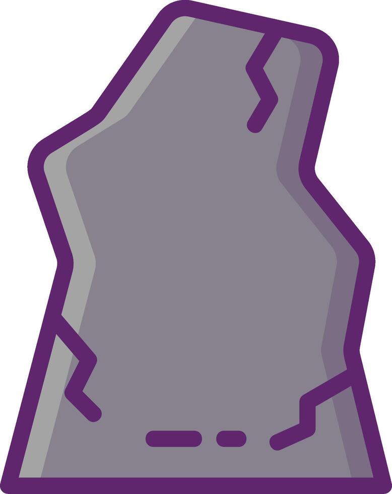 A stone tombstone icon in a flat style vector