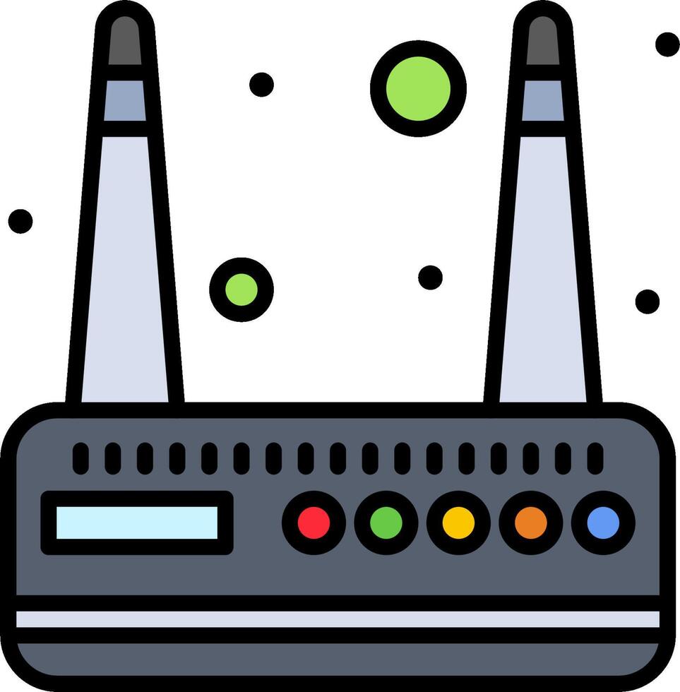 A router with a green dot on it vector