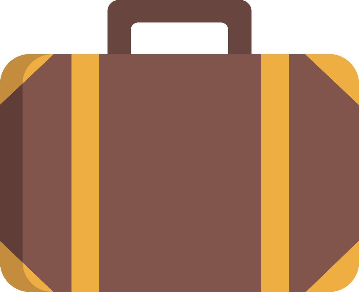 A suitcase with a handle on a white background vector