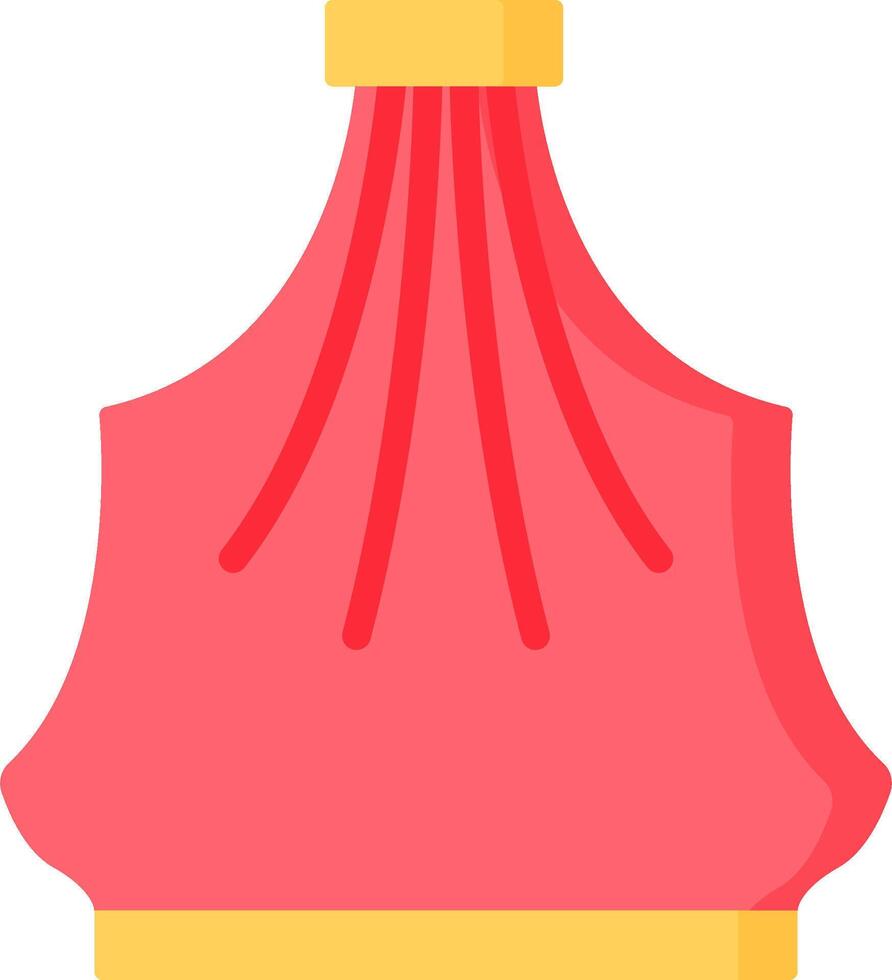 A red chinese lantern on a white background vector