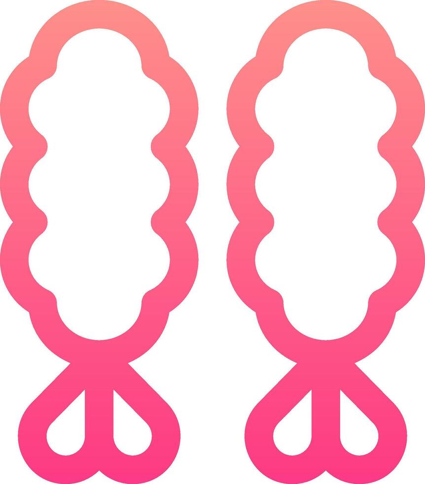 Two pink hearts with hearts on them vector