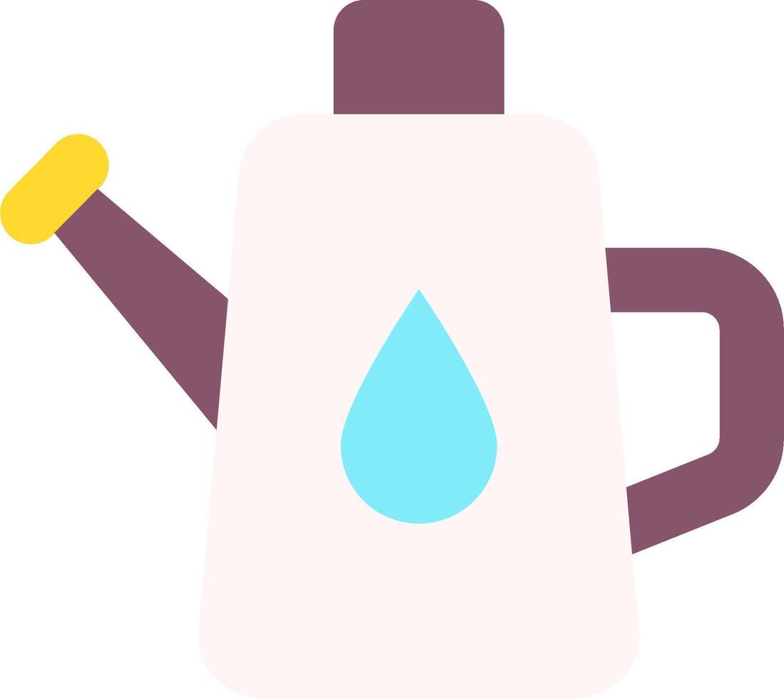 A watering can with a drop of water vector