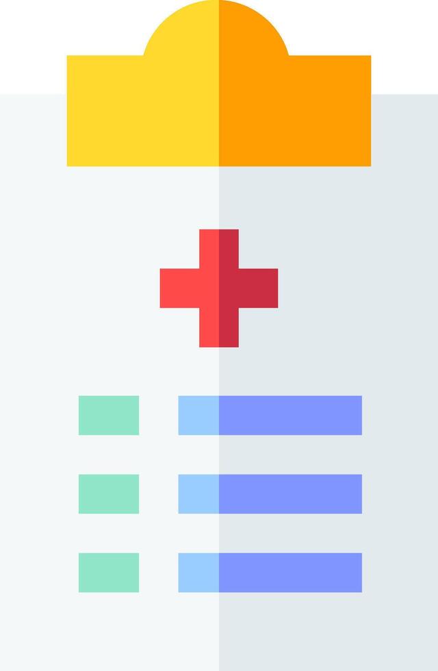 A medical file with a cross on it vector