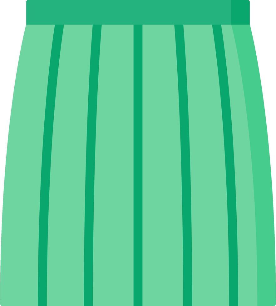 A green skirt with a white stripe vector
