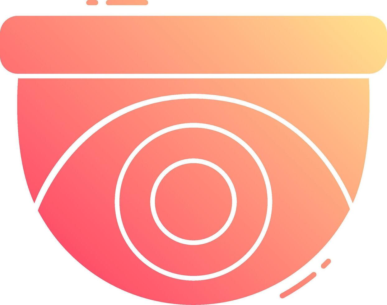 A camera icon with a red and pink background vector