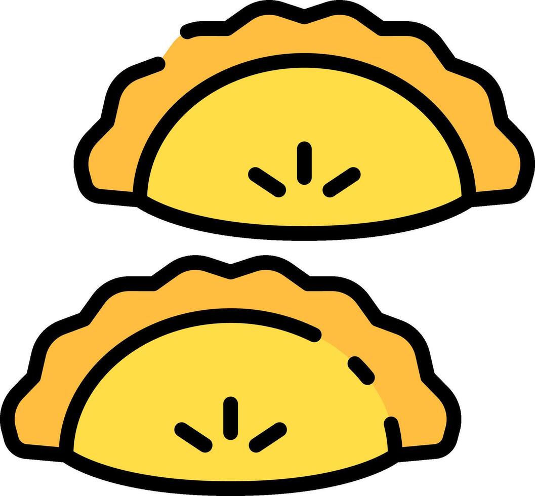 Two yellow patties with slices of cheese on them vector