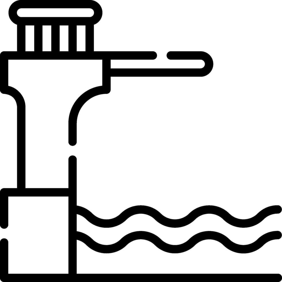 A black and white illustration of a boat on the water vector