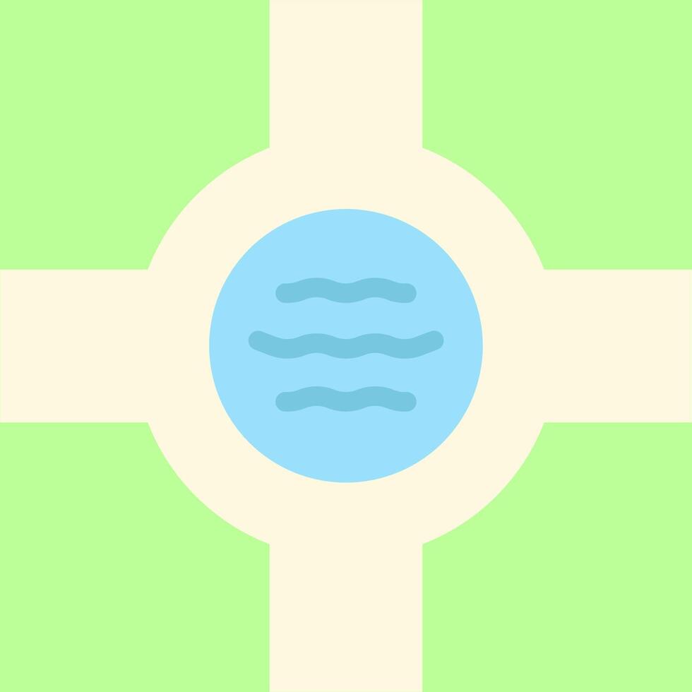 A cross with a water symbol in the center vector