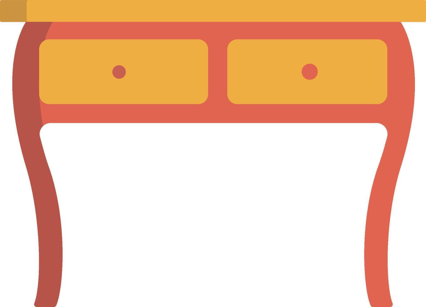 A table with two drawers on it vector