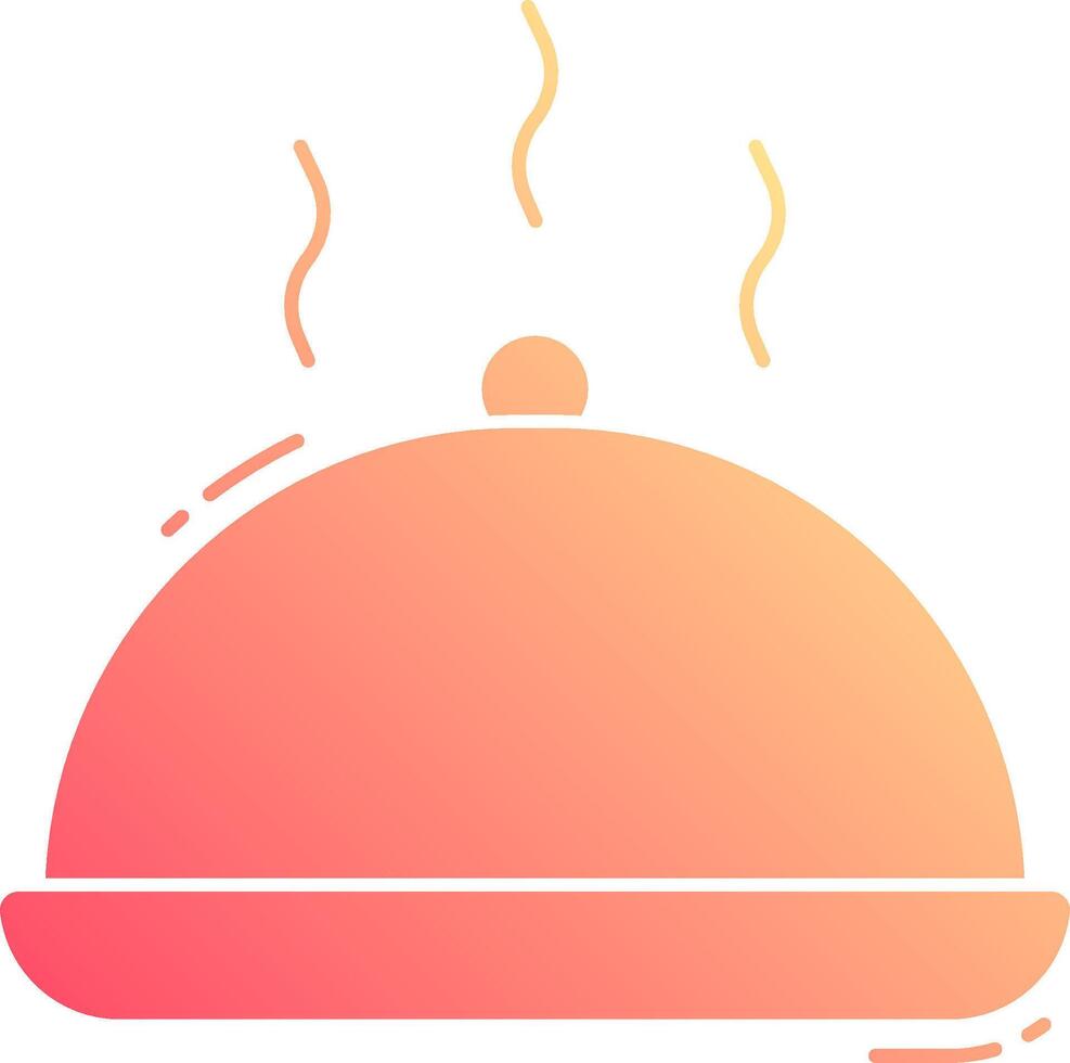 A cloche with a hot plate on top vector