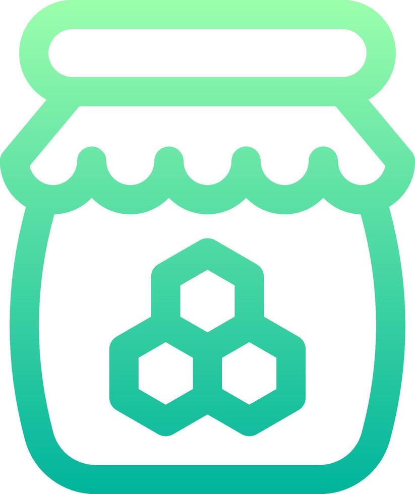 A jar with a honeycomb on it vector