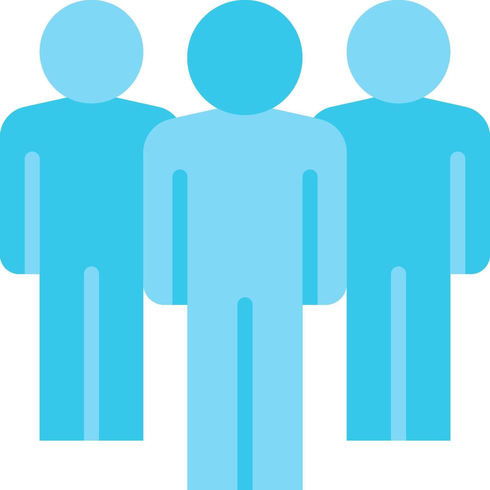 Three people standing in front of a blue background vector
