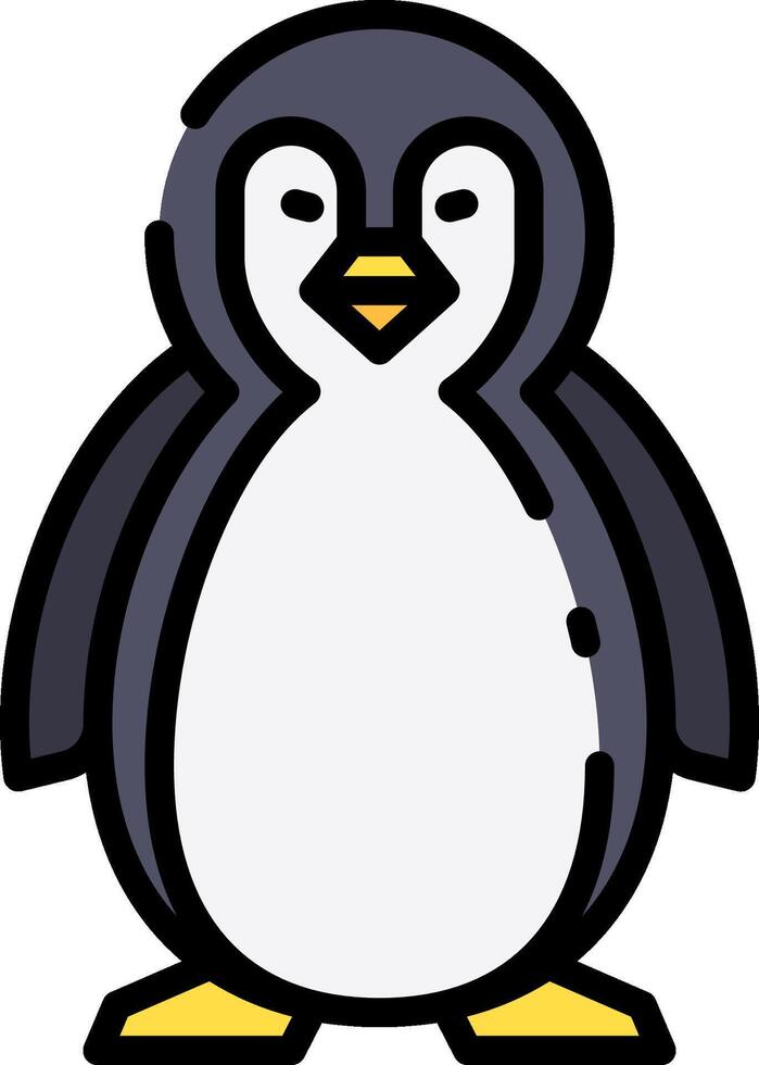 A penguin is standing in front of a white background vector