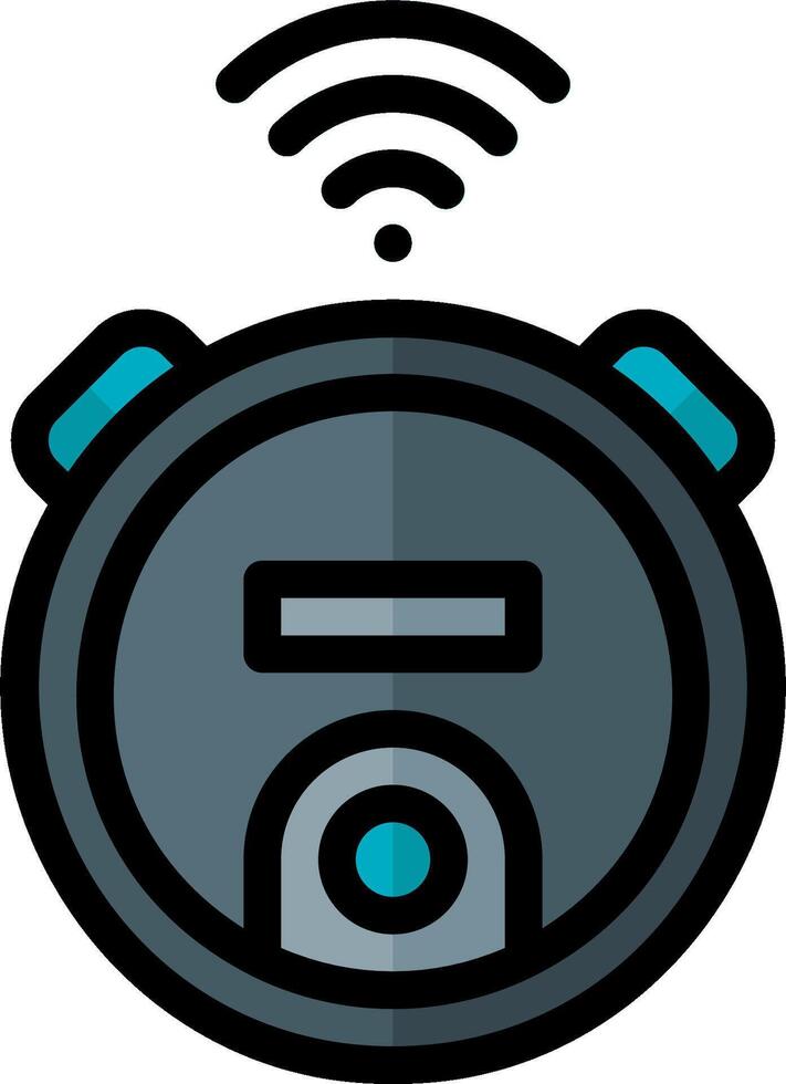 A clock with wifi icon on it vector