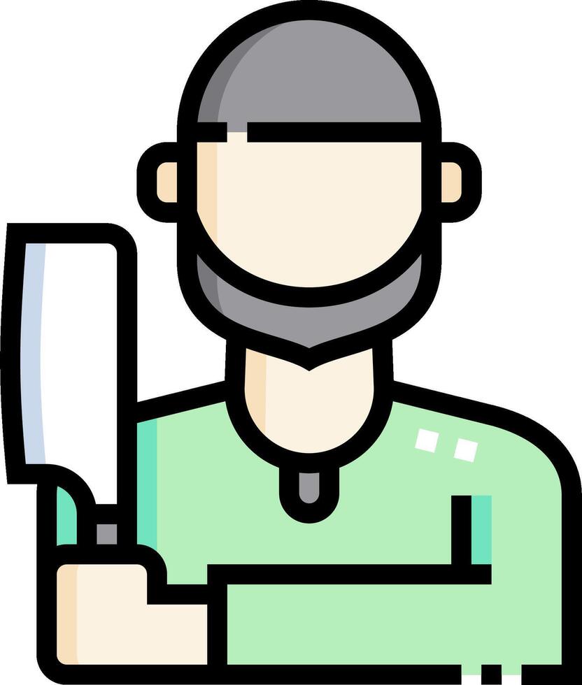 A man with a knife in his hand vector