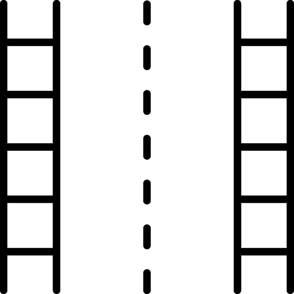 A black and white film strip with two lines vector