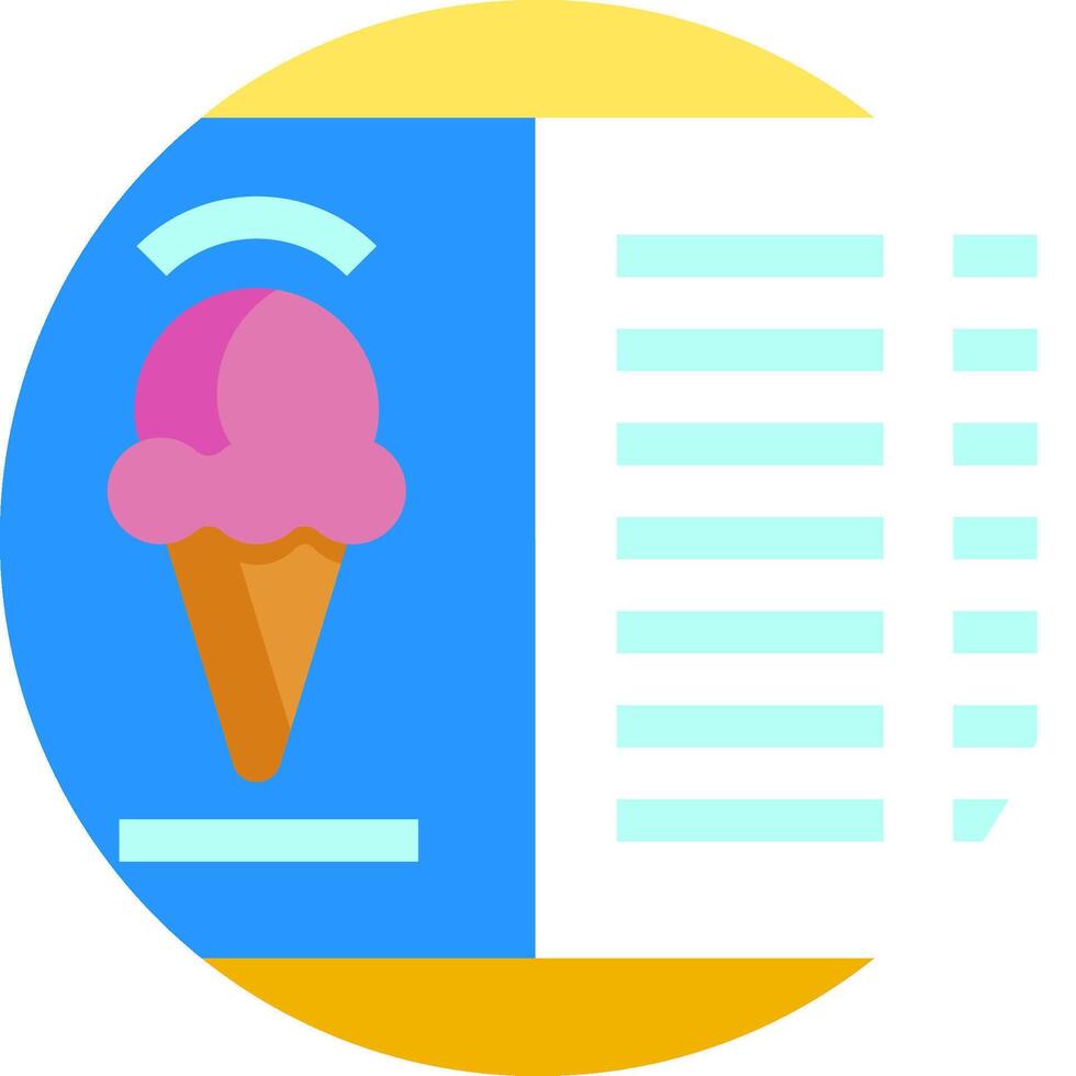 A book with an ice cream cone in it vector