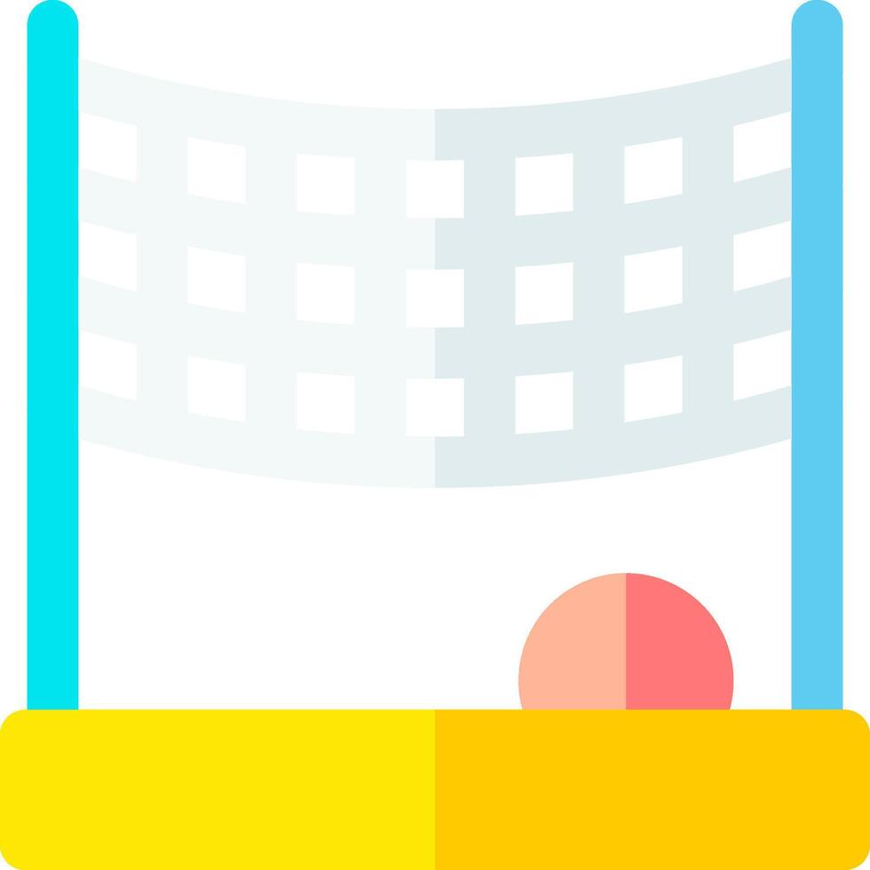 A volleyball net and ball on a white background vector
