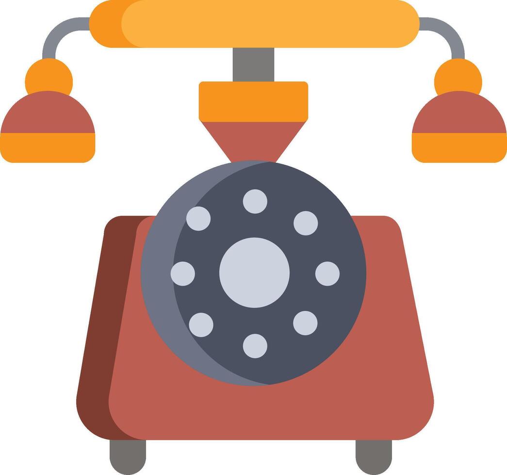 An old telephone with two dials on it vector