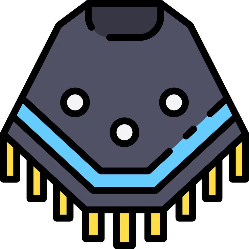 A black and blue chip with a blue and yellow top vector