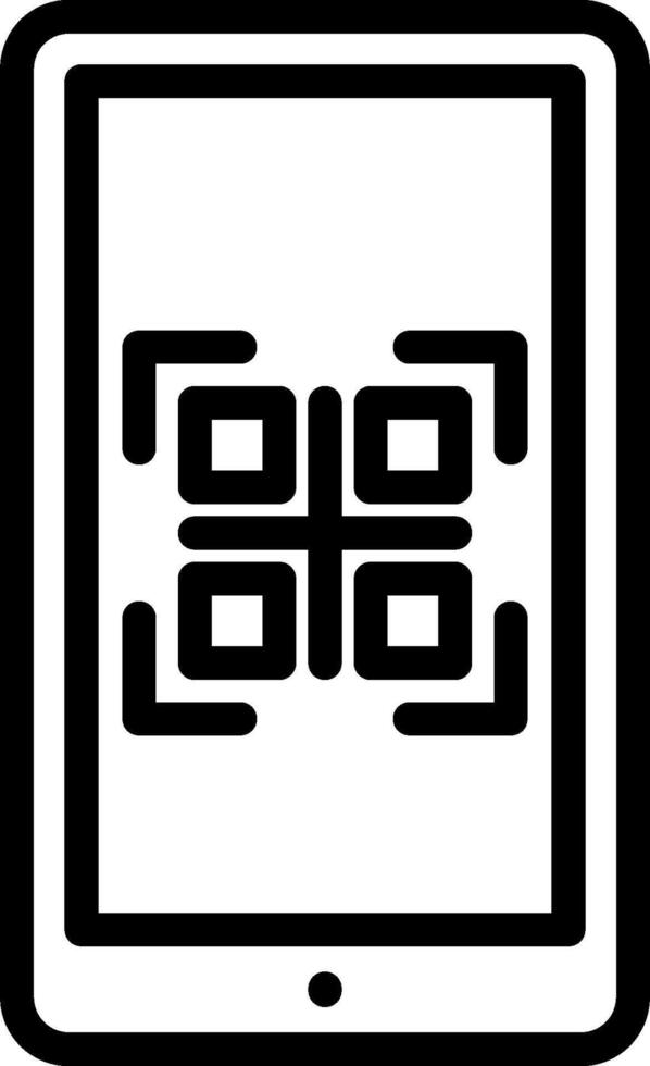 A tablet with a qr code on it vector