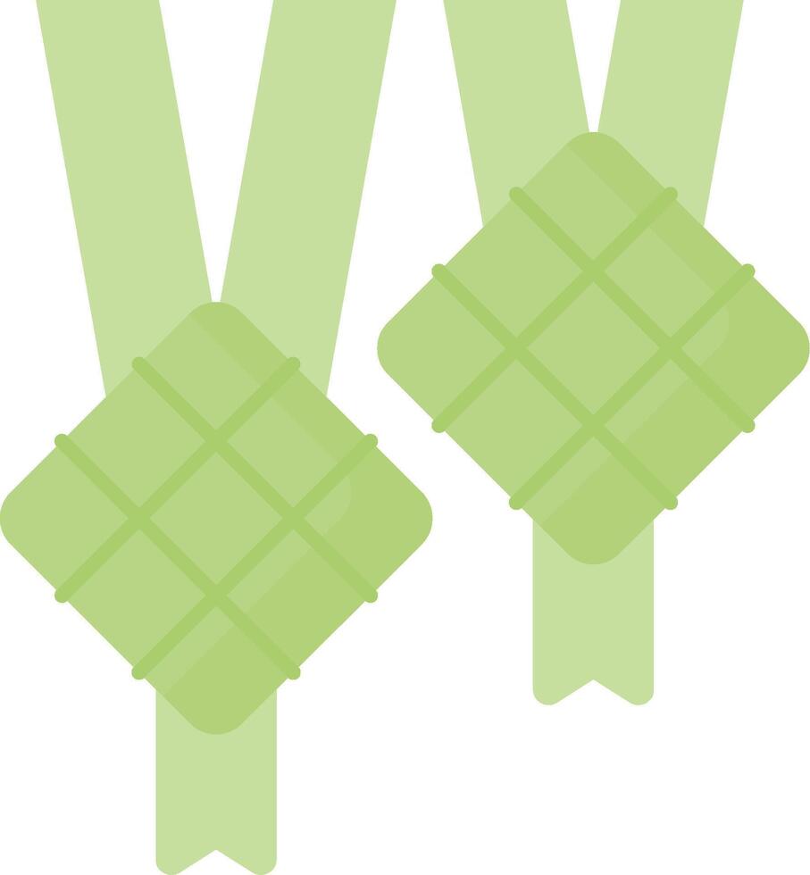 Two green ties with squares on them vector