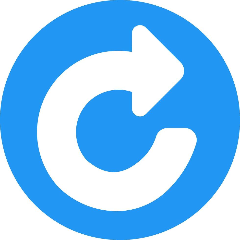 A blue circle with an arrow pointing to the right vector