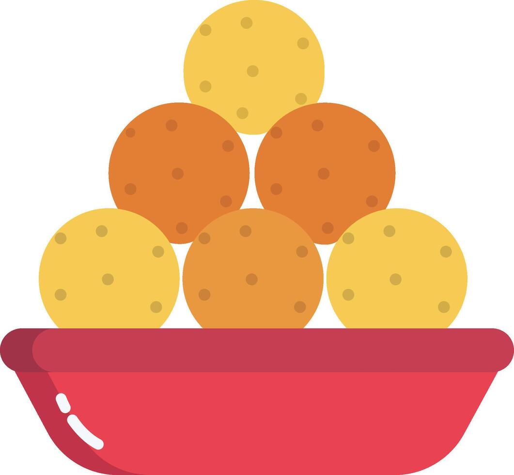 A bowl of cookies with a red plate vector