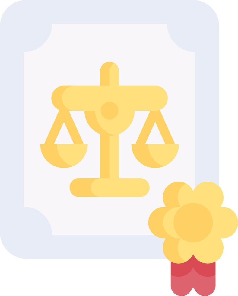 A flower and a scale of justice icon vector