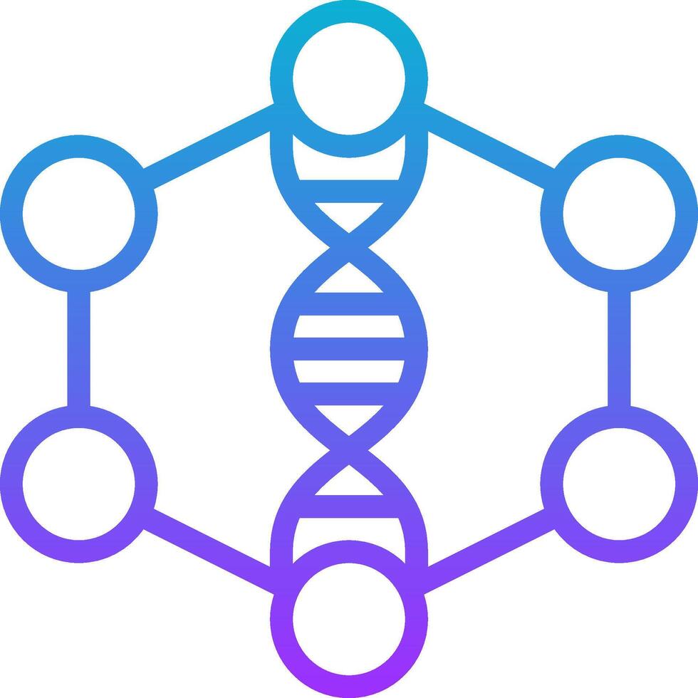 The dna molecule icon vector