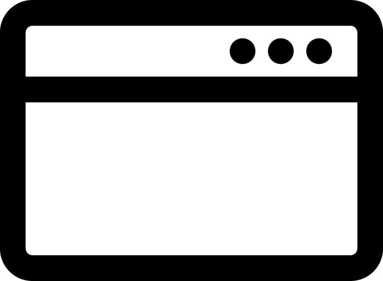 A black and white icon of a computer screen vector