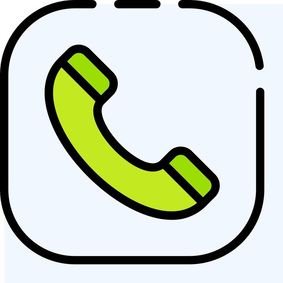 A phone icon with a green and white background vector