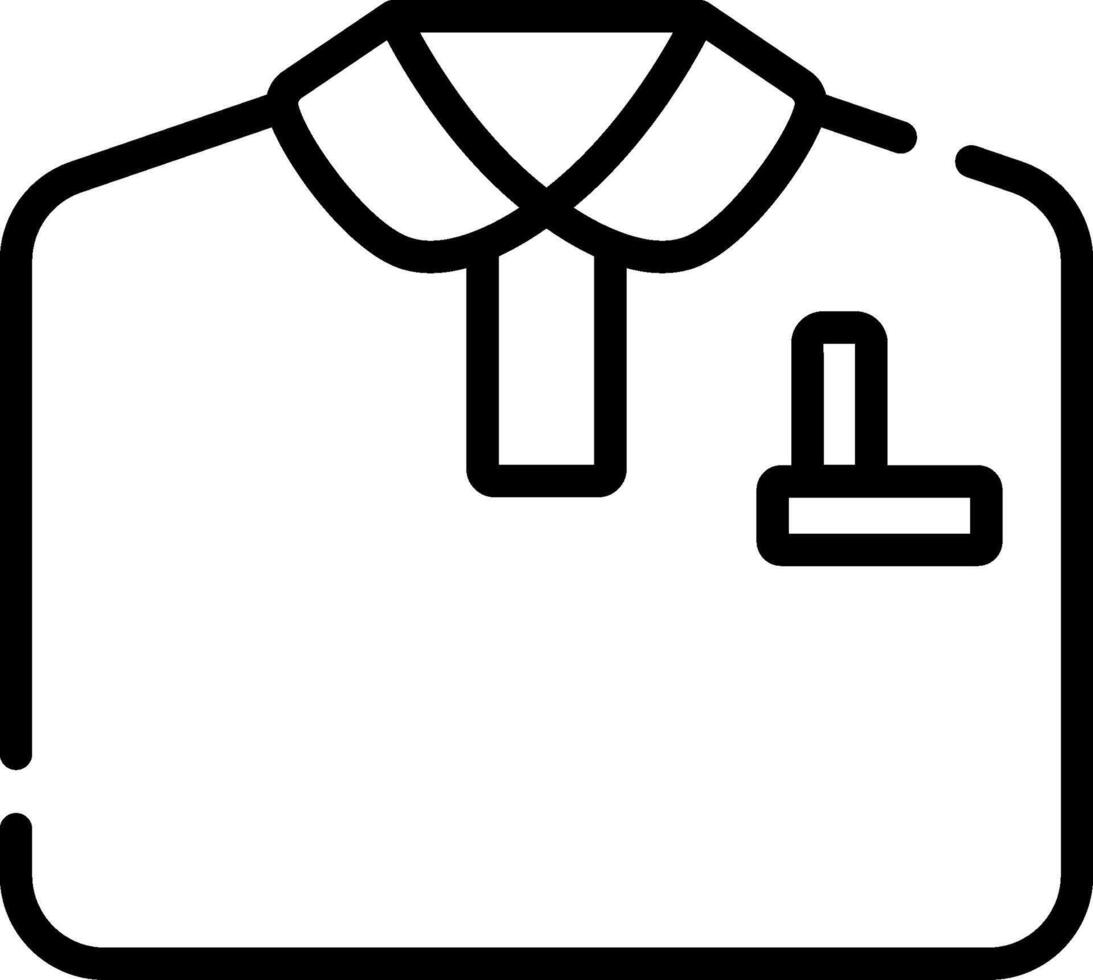 A shirt with a pocket icon vector