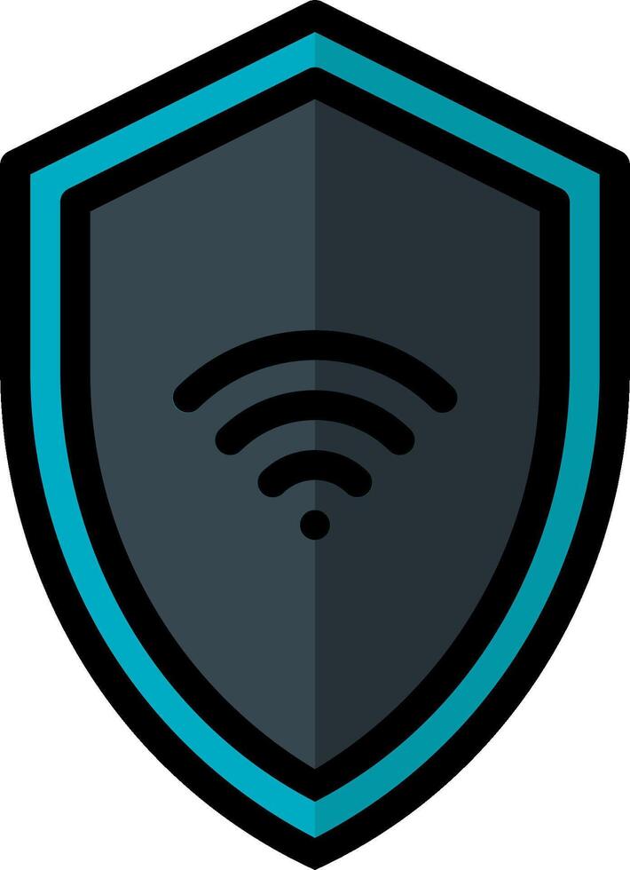 The wifi shield logo vector