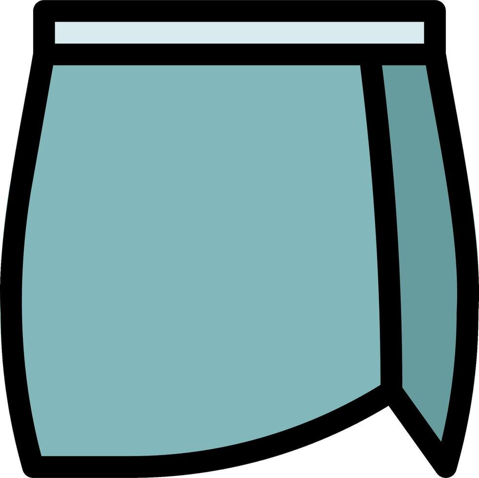 A blue skirt with a white border vector