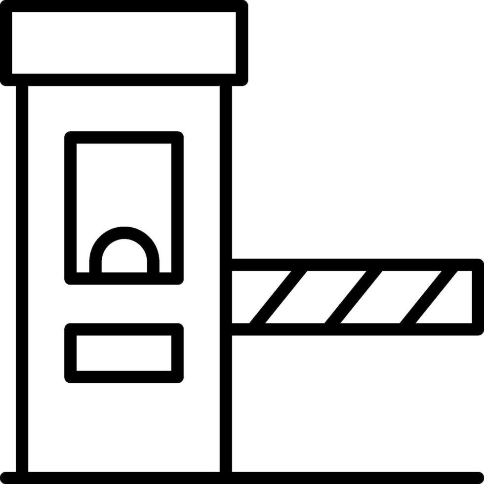 A black and white illustration of a barrier vector