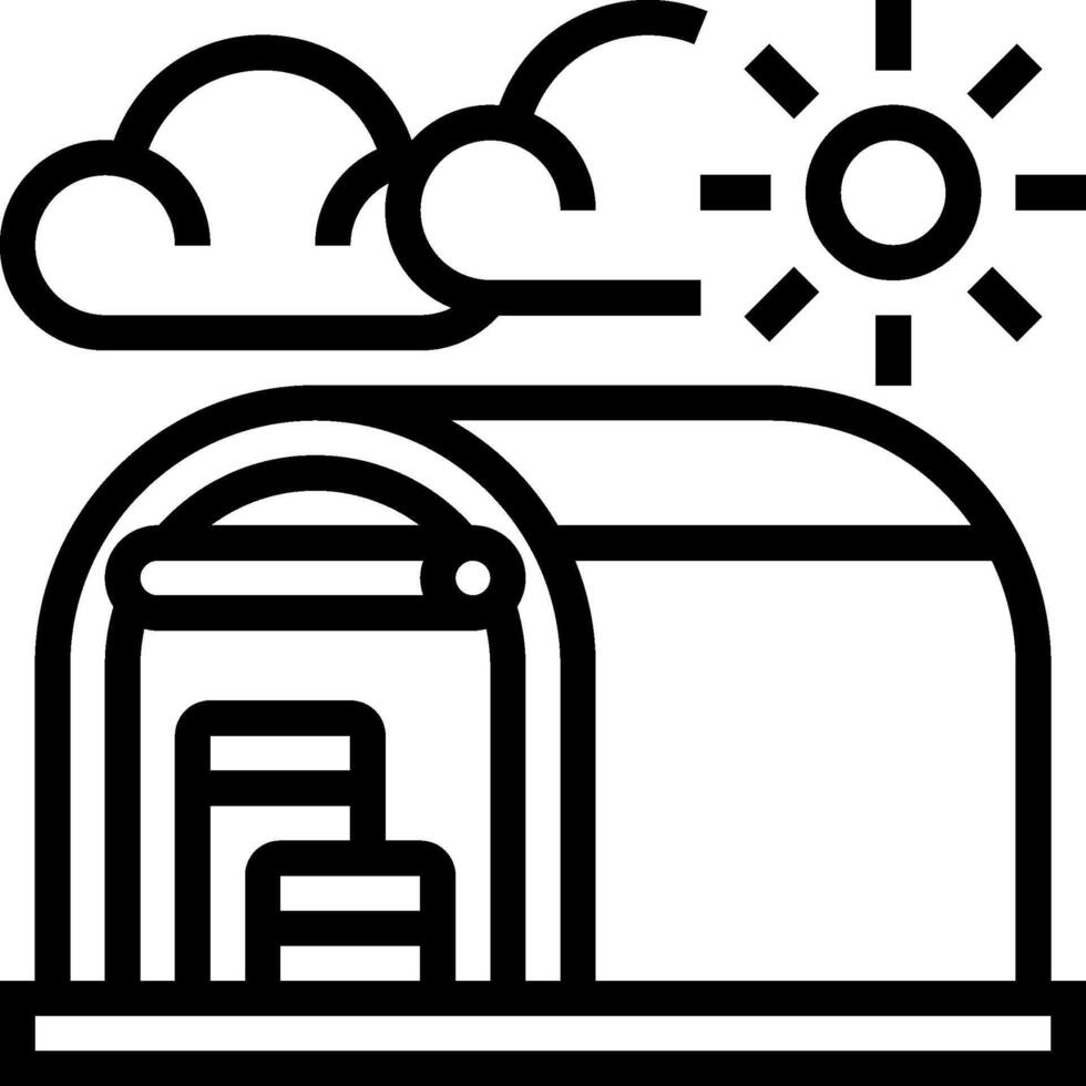 A black and white image of a mailbox with a sun and clouds vector