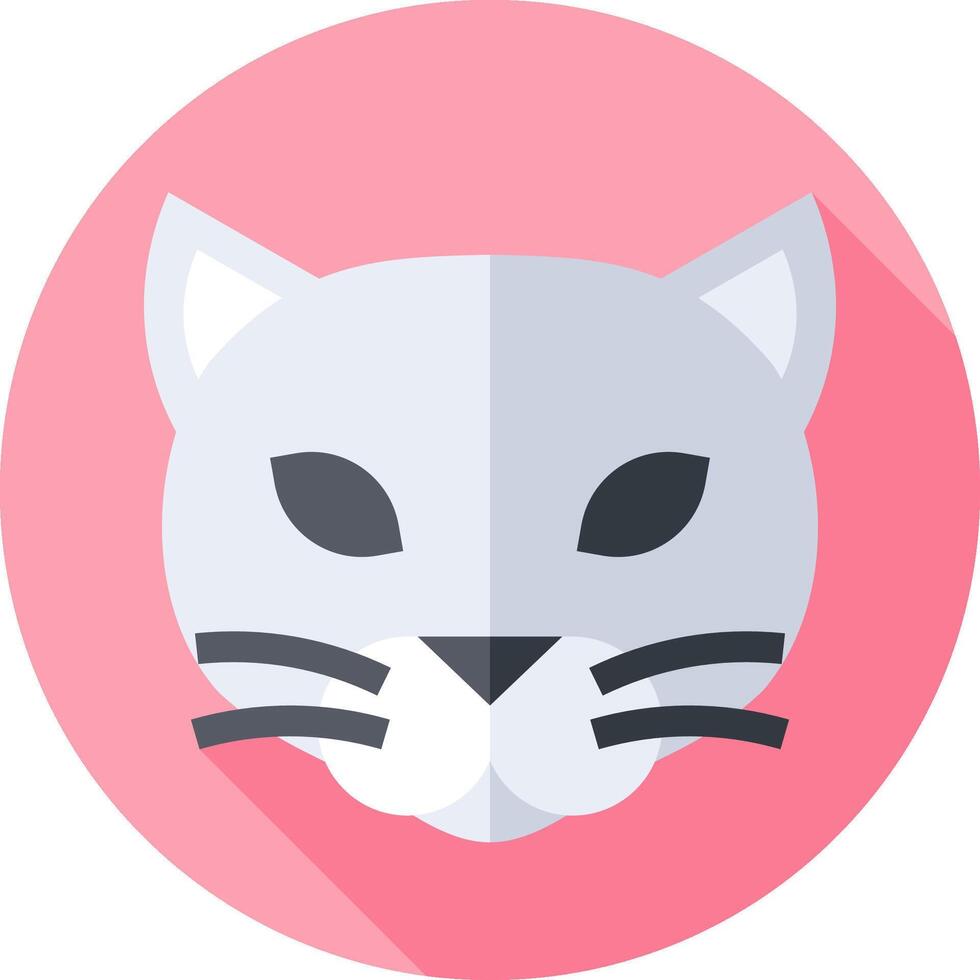 A cat icon in a flat design vector