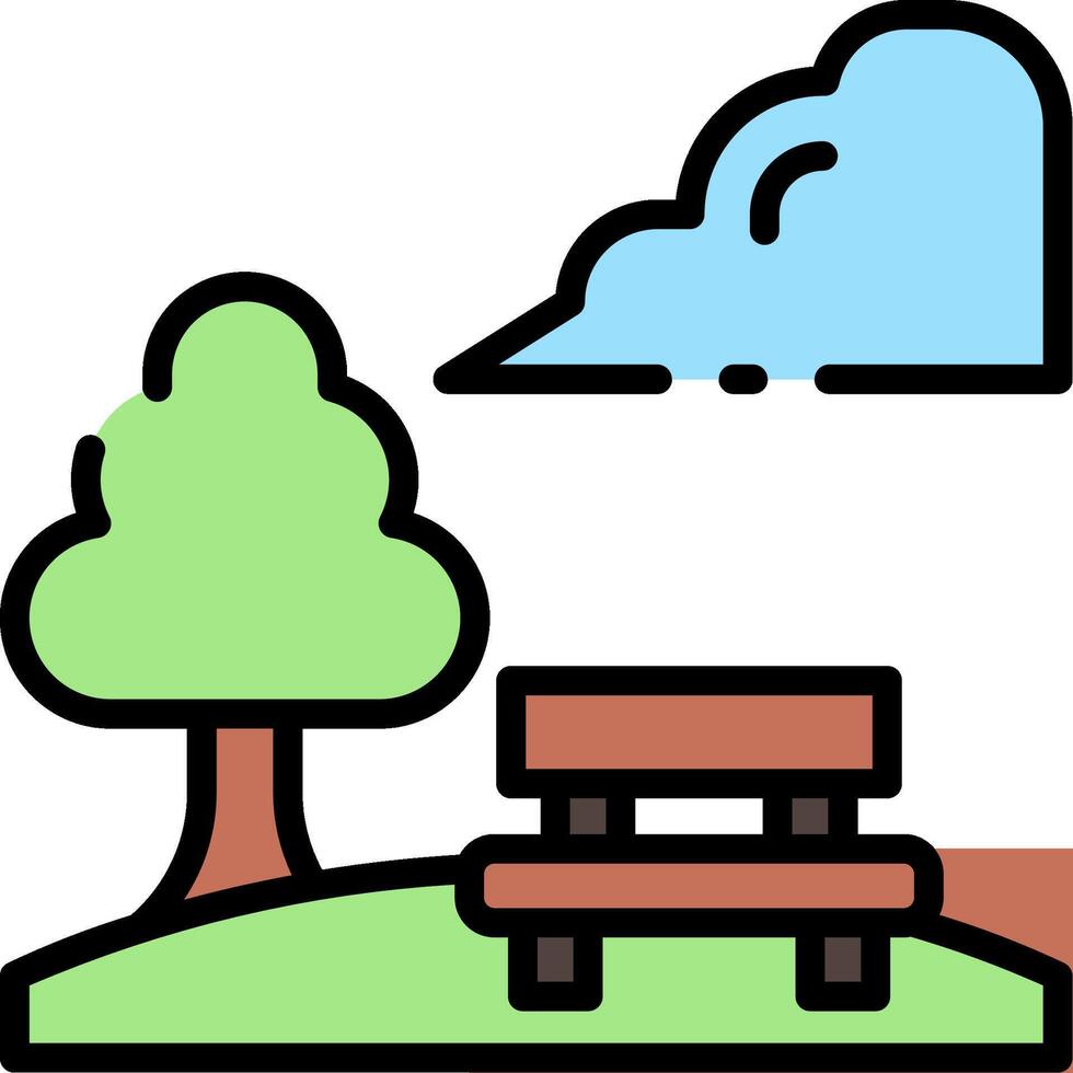 Park bench icon vector