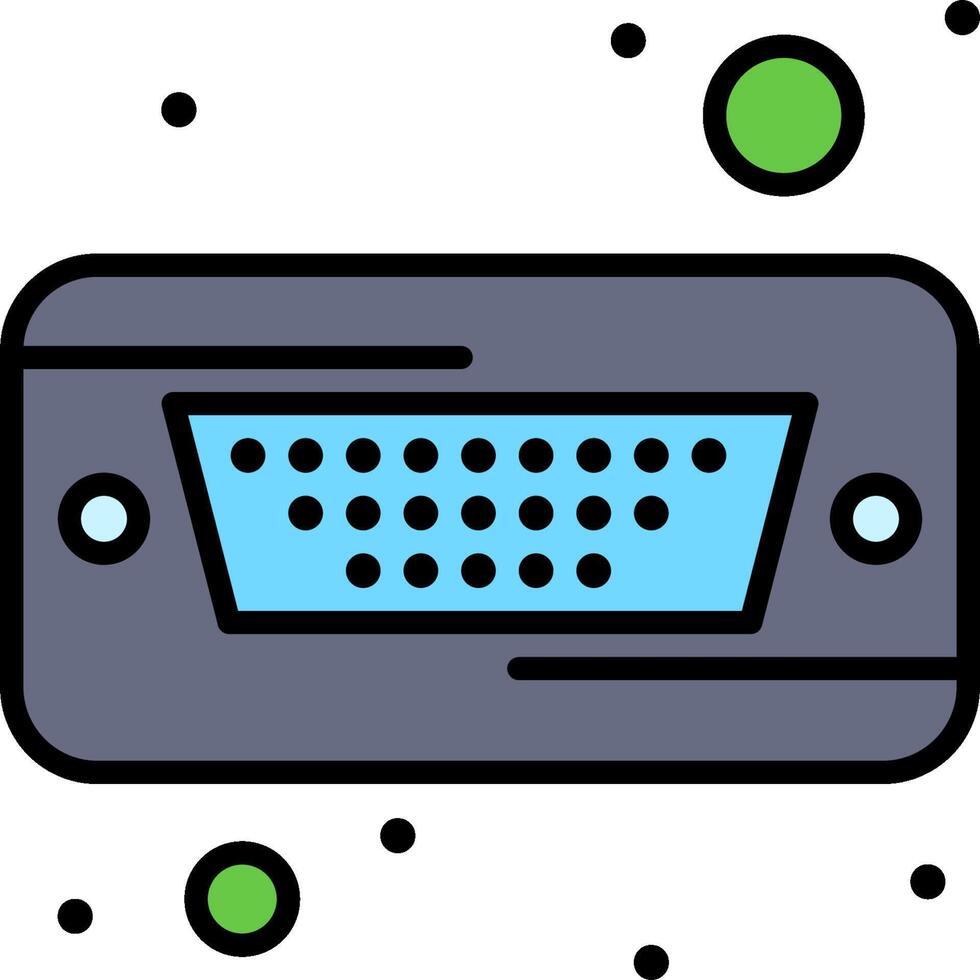 A computer with a green dot on it vector